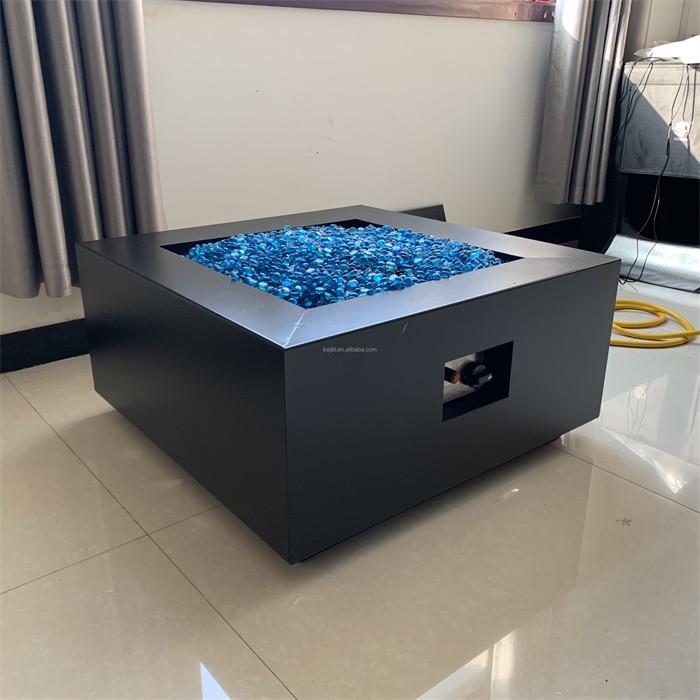 Black Painted Gas Fire Pit