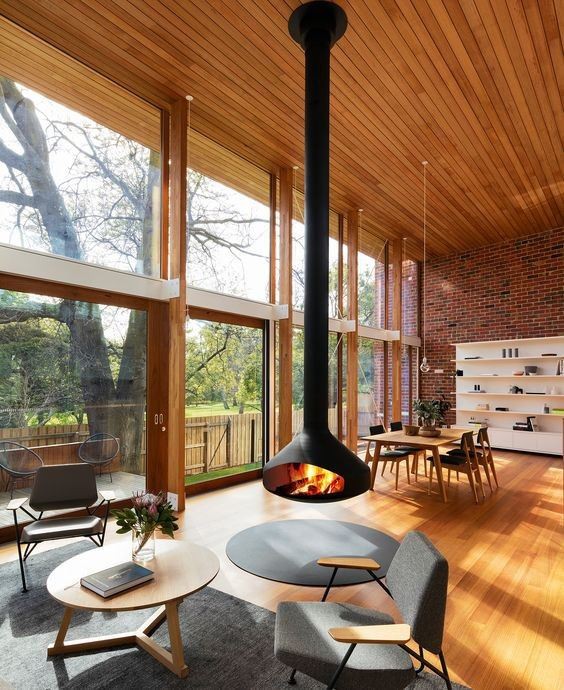 Cocoon Hanging Floating Fireplace