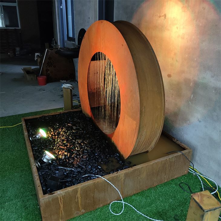 Corten Steel Water Feature Whispering Corten Water Curtain