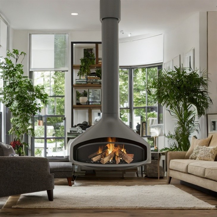 Floating Wall Mount Fireplace