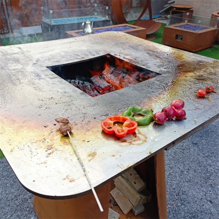 Metal Fire Pit Barbecue Grill BBQs