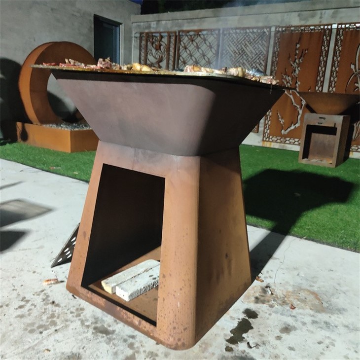Outdoor Rust Corten Brasero Bbq
