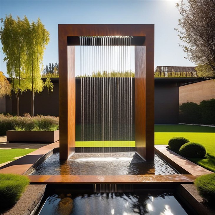 Rusted Steel Water Feature