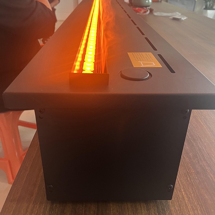 Simulated Flame Recessed Fireplace