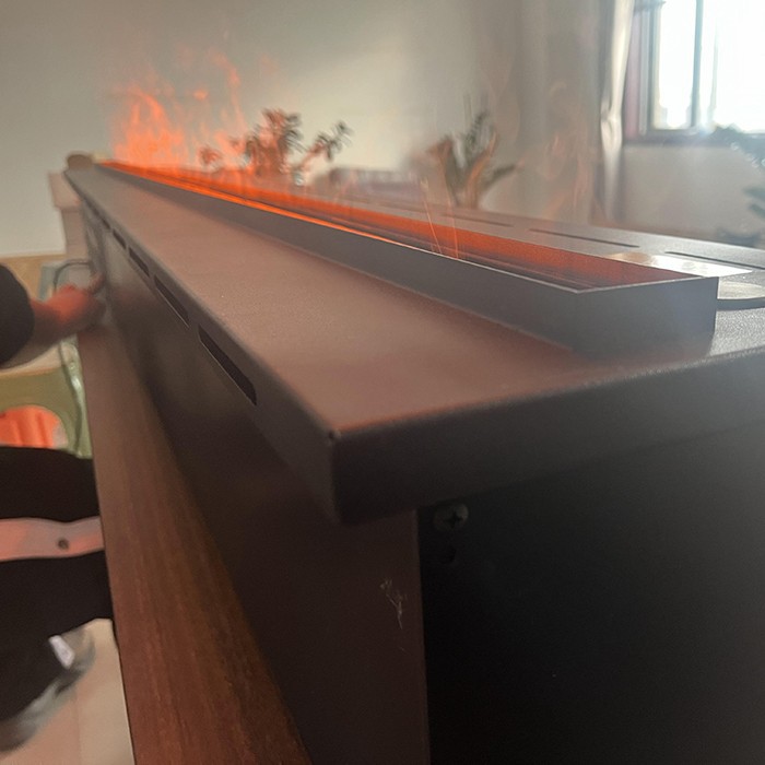 Simulated Flame Recessed Fireplace