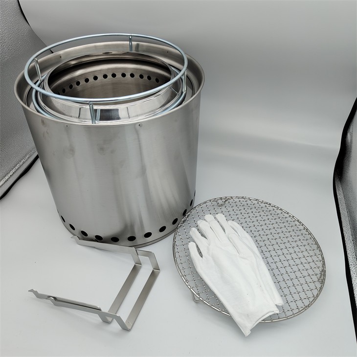 Stainless Steel Party Using Ember Fire Pit Solo Stove