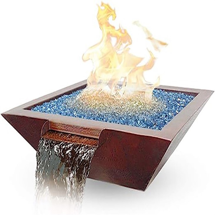 Water Fountain Gas Fire Pit
