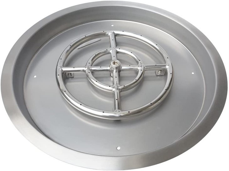 19" Round Stainless Steel Fire Pit Pan