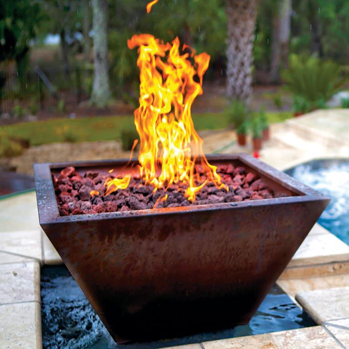 Corten Fire Pit And Water Feature