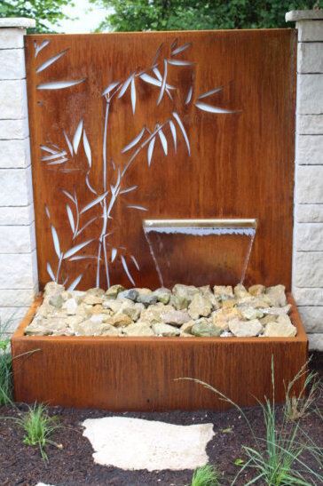 Corten Water Feature Modern Shaped