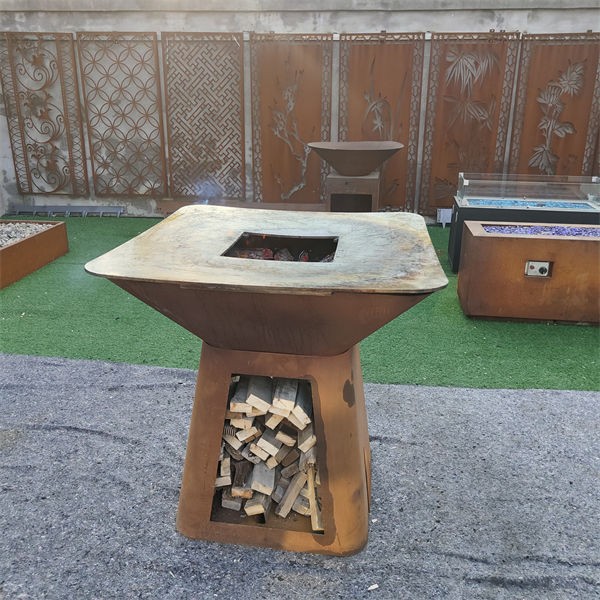 Rusty Corten Steel BBQ Grill factory